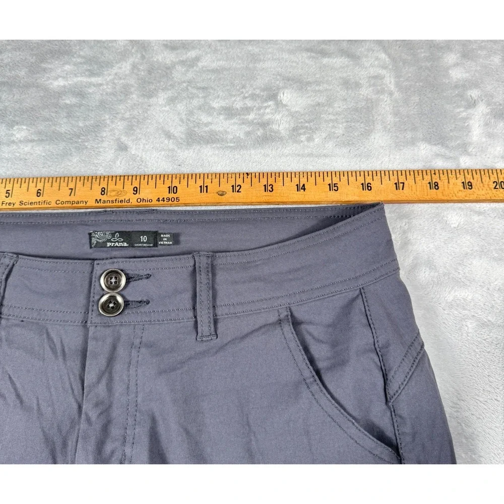 Prana Halle Hiking Pants Womens 10 Gray‎ Stretch Zion Roll Up Leg Outdoor